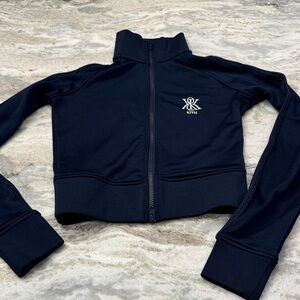 Kith Navy Cropped Zip Track Jacket